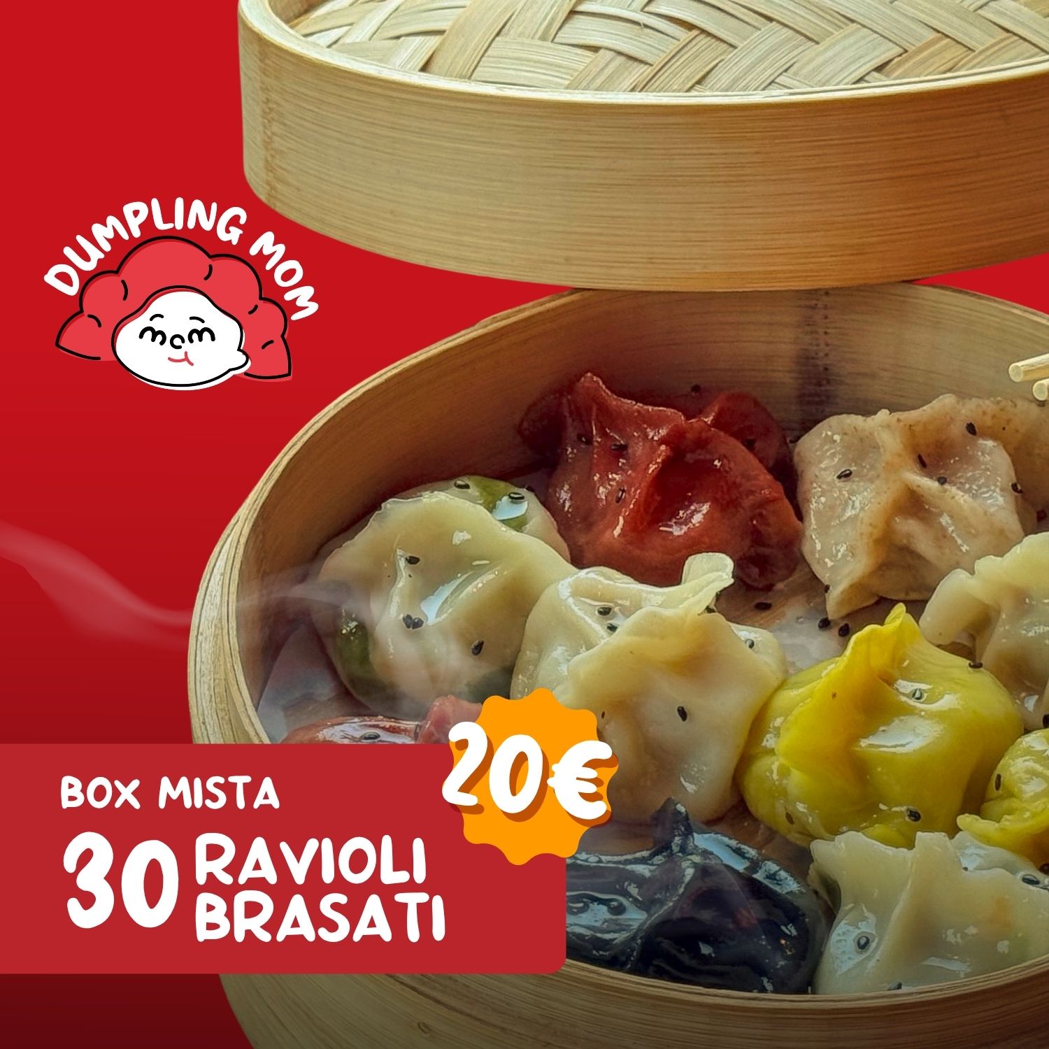 Box mista di 30 ravioli brasati